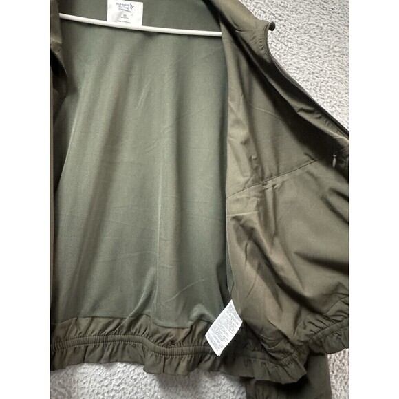 Old Navy Rain Jacket Womens 2X Green Full Zip Mock Neck Mesh Lining Windbreaker - Picture 9 of 11